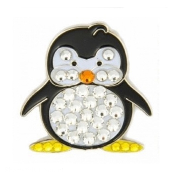 NWT Bonjoc Swarovski Crystal Ball Marker. Penguin - Picture 1 of 1